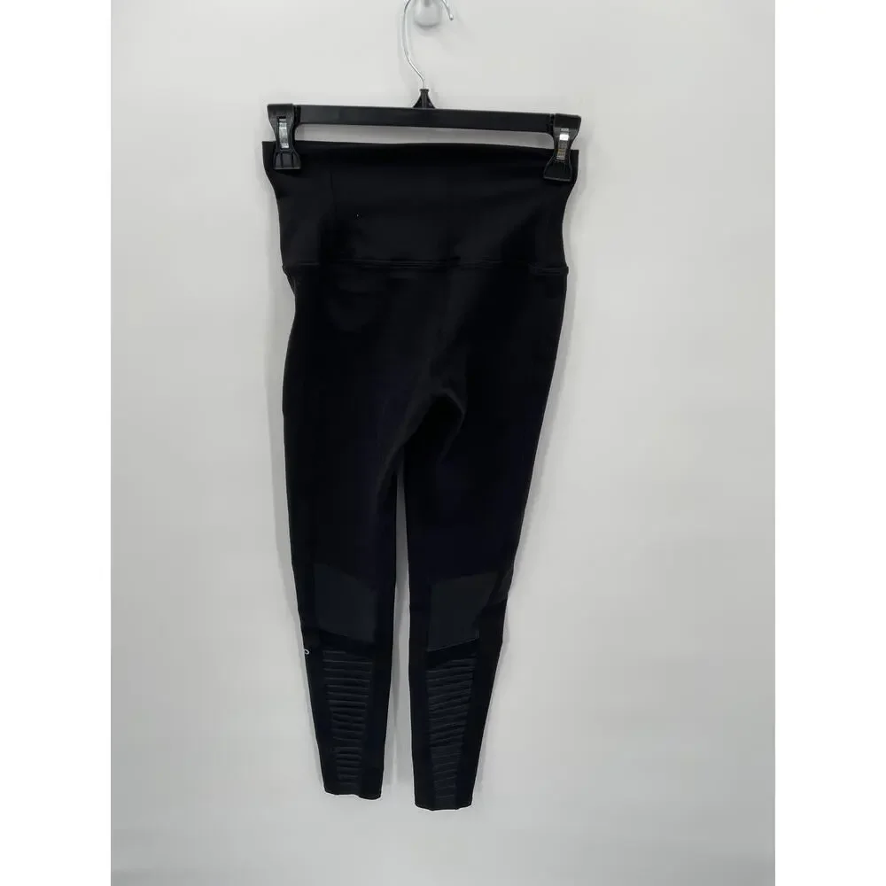 ALO YOGA Black High-Waisted Moto Loggings // XS